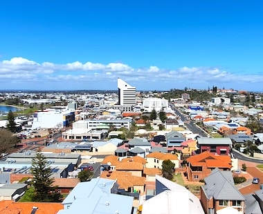 View of Bunbury city centre from Marlston Hill Lookout